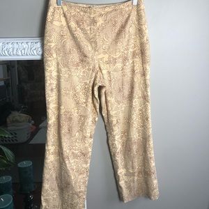 Cute Talbots Petites pant gold with brown pattern